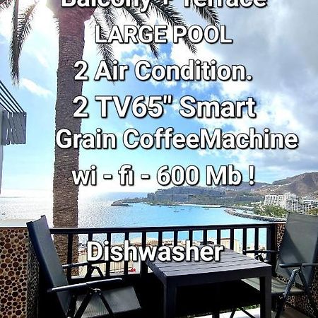 Deluxe Seaview-Sunsets !Transfe-R Inc! Pool,2Aircond,2Tv65",600Mb Dishwasher,,2 Beaches,Anfi-View Lägenhet Patalavaca Exteriör bild